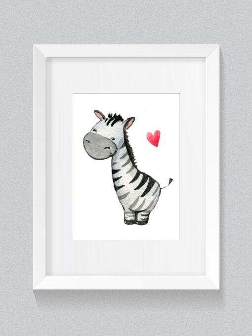 Plakatsæt Painted Animals Zebra