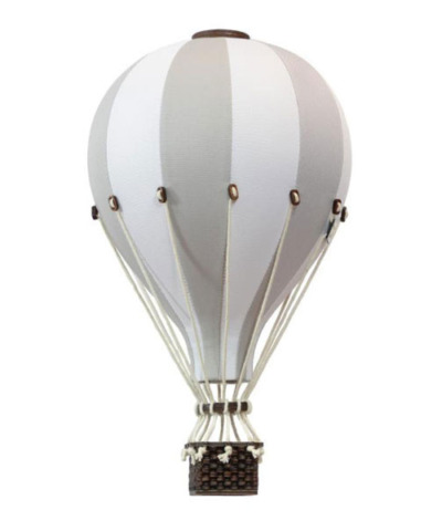 Luftballon -Grå/hvid - Medium 33 cm
