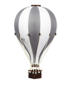 Luftballon - Mørkegrå/hvid - Large 50 cm