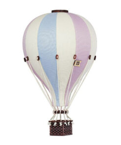 Luftballon - Pink/blå/creme - Large 50 cm